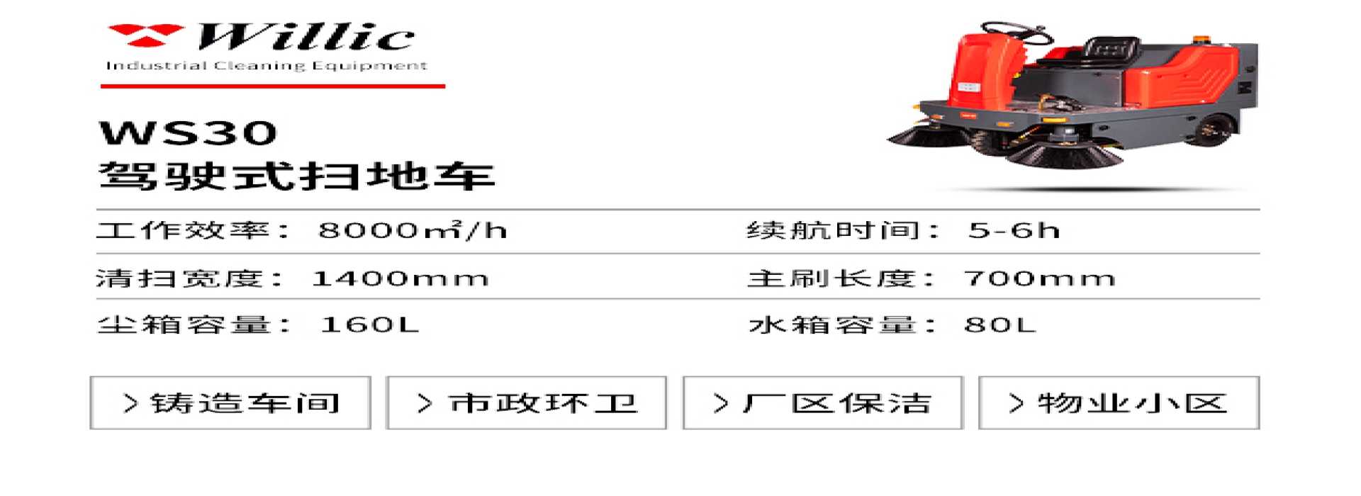 駕駛式掃地機WS30